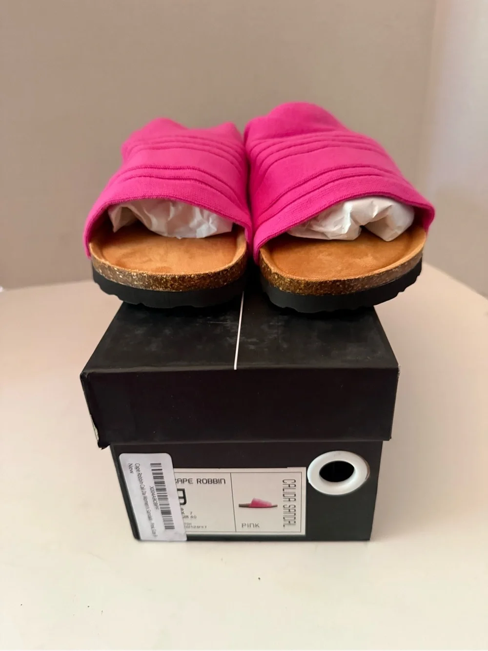 Cape Robbin Calida Hot Pink Slide Sandals Women’s 9 NEW